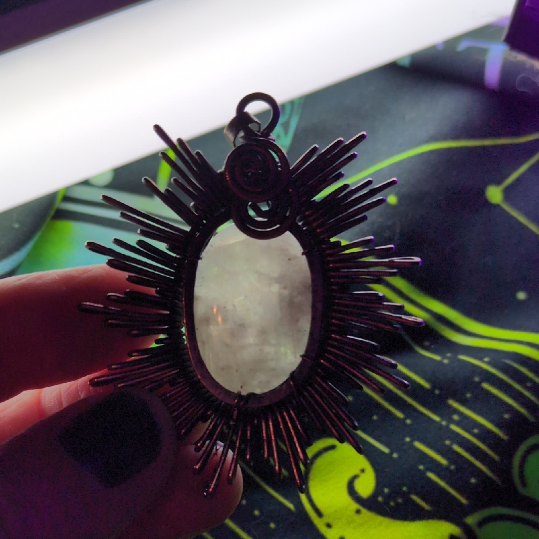 Sunburst Pendant With Moonstone